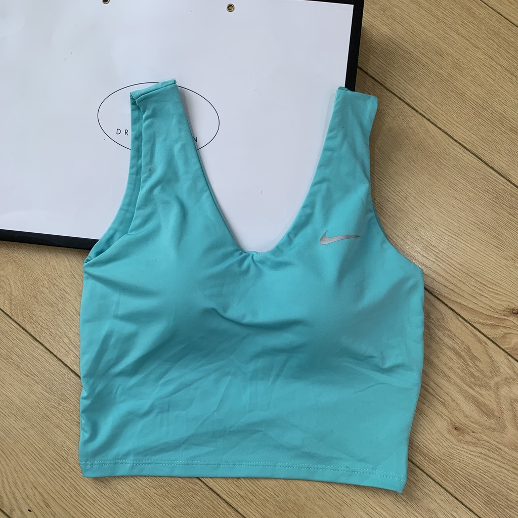 Áo Croptop Tập Gym Yoga Nữ Sát Nách Lưng Đắp Chéo Có Mút