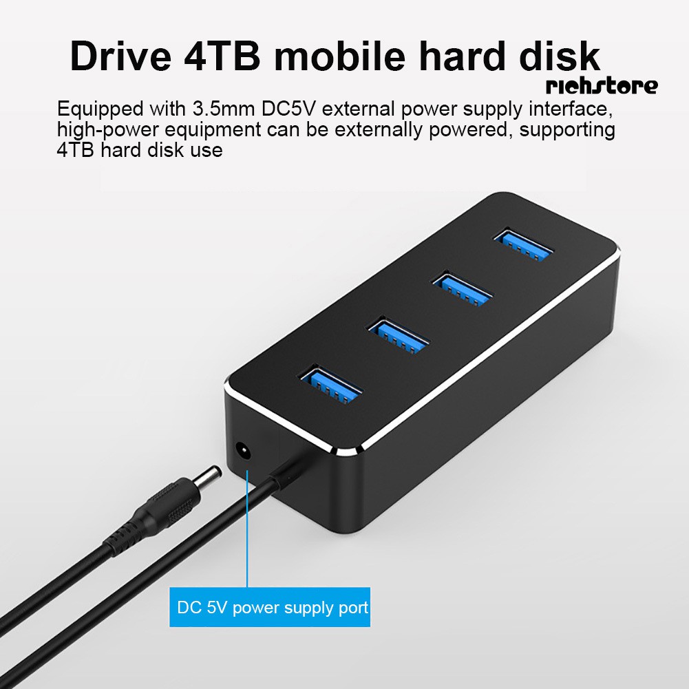 Bộ Chia 4 Cổng Usb 3.0 Tốc Độ Cao Cho Macbook Máy Tính