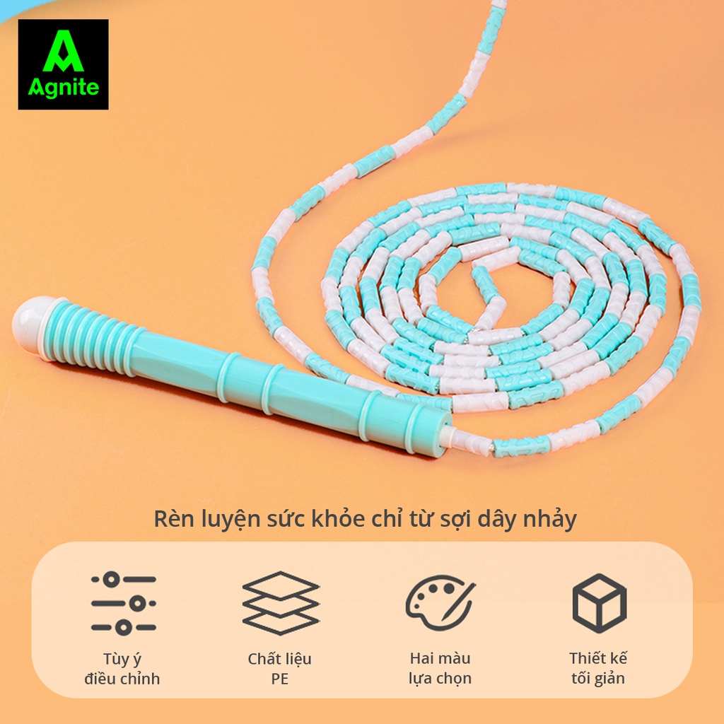 Dây nhảy chuỗi hạt F4139 chuyên dụng tập luyện tốc độ và kỹ năng, skill, TRICKS. Jump Rope VN - Agnite - vpp Diệp Lạc