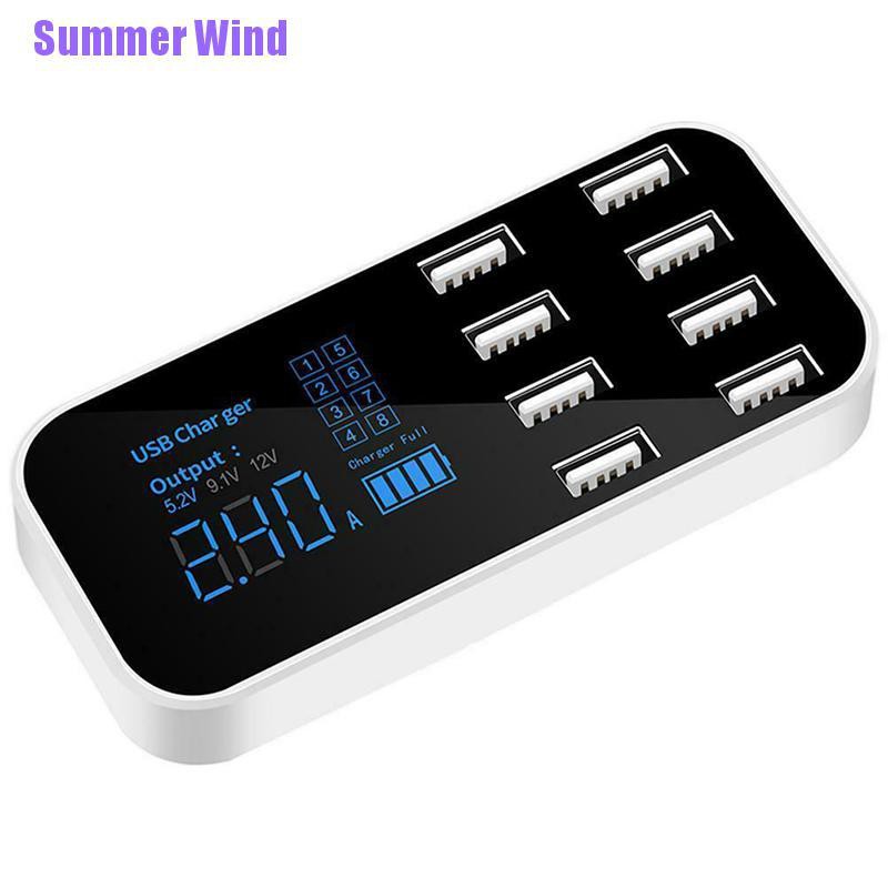 Củ Sạc Thông Minh Đa Năng 8 Cổng USB Có Đèn Led