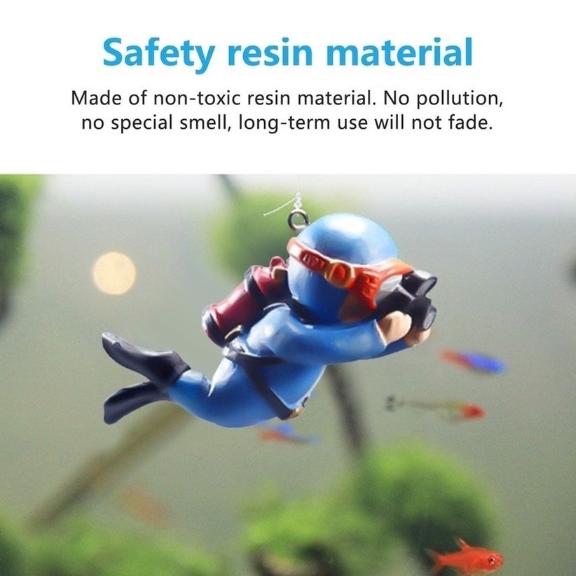 Trang trí bể cá Hồ cá mô phỏng thợ lặn 1pc nổi Thợ Lặn Bể Cá Đồ Đồ Trang Trí Bể Cá Thủ Công Hình Tôn Ngộ Không