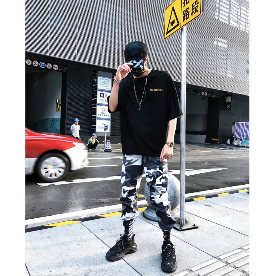 Áo thun unisex tay lỡ form rộng oversize nam nữ 'Cảnh Báo Nguy Hiểm' Vàng Gold Siêu Đẹp - áo phông rộng basic dáng xuông