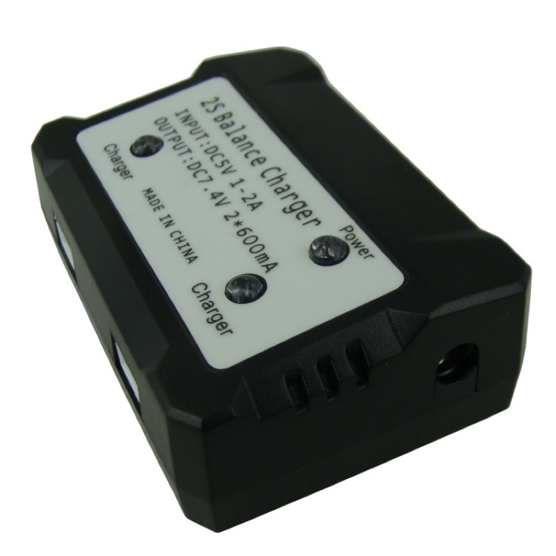 Bộ sạc pin 2S 7.4V 600mA qua cổng USB, có thể sạc được 2 pin cùng 1 lúc - Có tính năng cân bằng cell pin