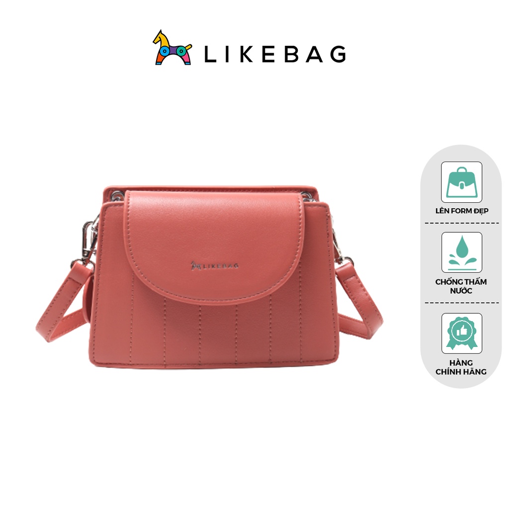 Túi đeo chéo nữ, đeo vai LIKEBAG dây quai da thời trang cao cấp 216XK9729 - LIBAGI