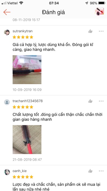 Lược tròn chải tóc