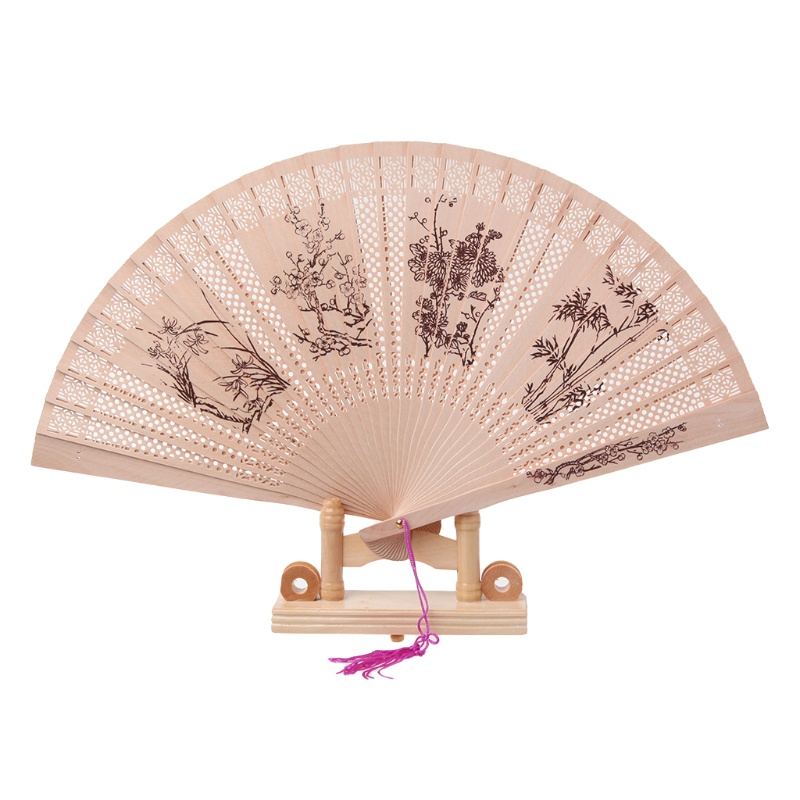 Quạt Cầm Tay Khắc Họa Tiết Có Hương Thơm Độc Đáo Trang Trí Tiệc Cưới