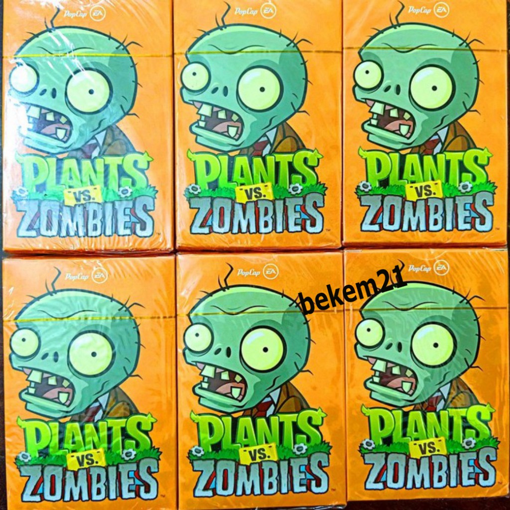 (Zombie cam) Thẻ Bài Trò Chơi hoạt hình Plants Vs Zombies 55 lá hình khác nhau thú vị