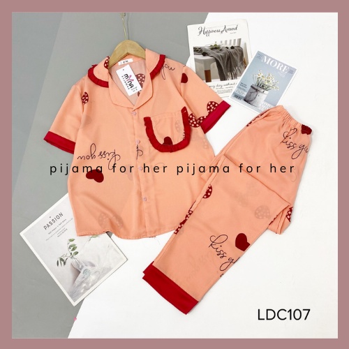 Bộ Mặc Nhà Pizama Chất Lụa Mango Pijama Mặc Đôi Cộc Tay Siêu Mềm Mịn