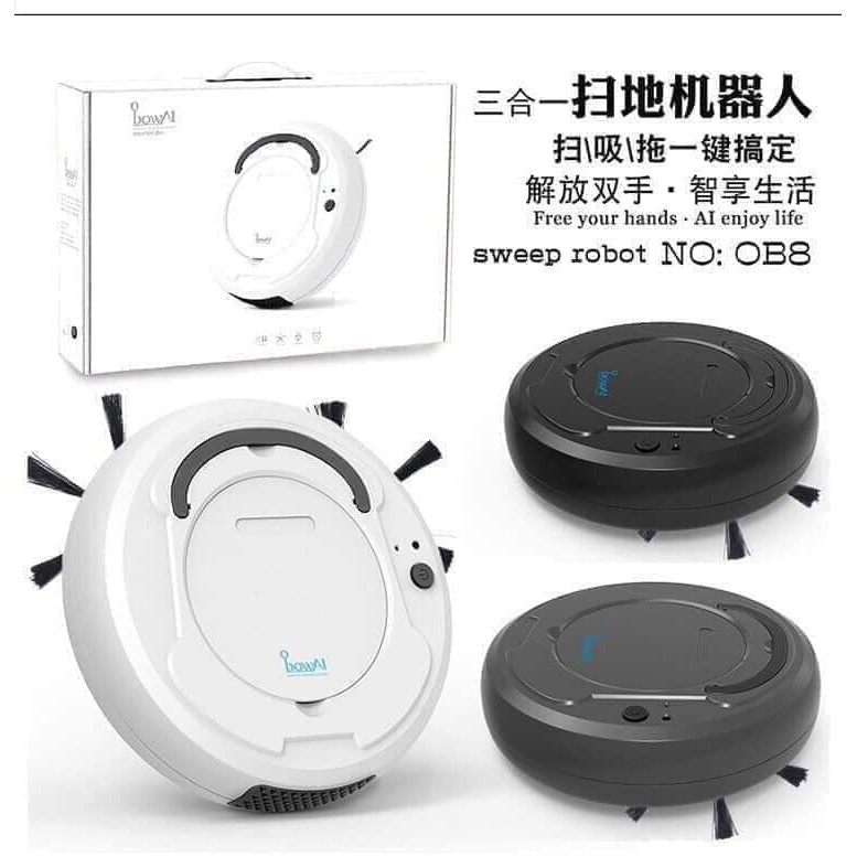 Robot hút bụi lau nhà thông minh 3 in 1 công nghệ AI