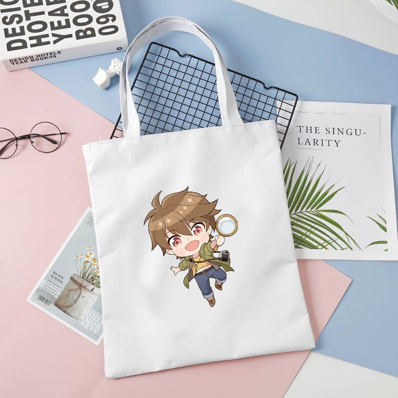 Túi tote vải trắng đeo vai in hình TEAR OF THEMIS Vị Định Sự Kiện Bộ game chibi anime phong cách cá tính