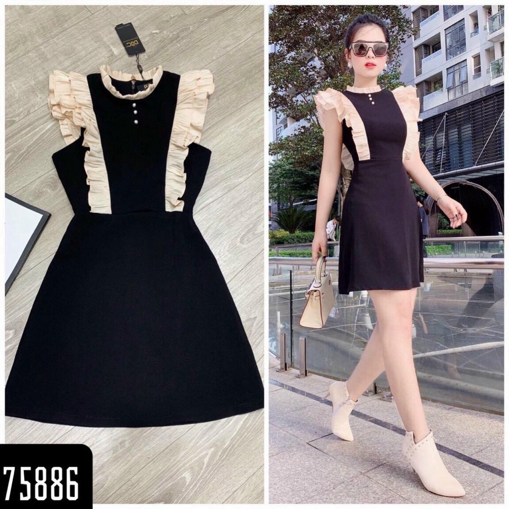 ĐẦM XÒE DỰ TIỆC CỔ BÈO PHỐI VOAN SIÊU XINH