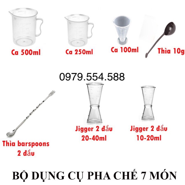 Combo 7 dụng cụ pha chế