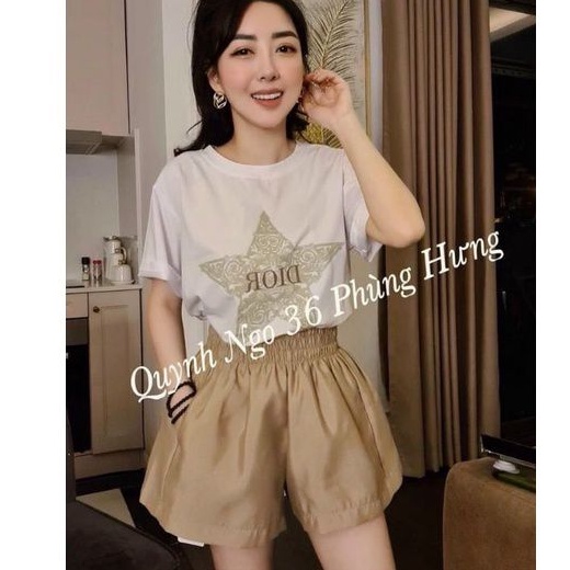 Quần short lưng thun ống rộng  form y hình cao cấp xịn xò(ảnh mẫu &amp;hình thật)