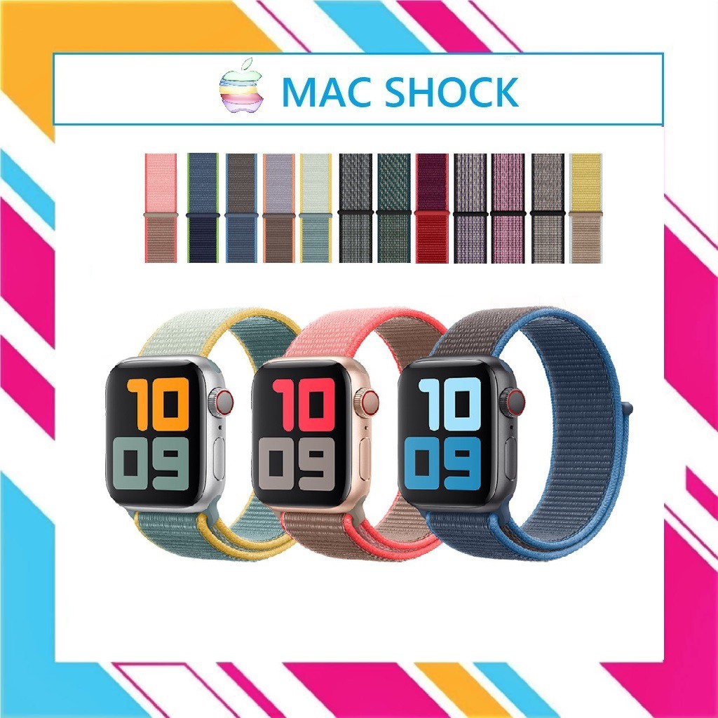 Dây đeo đồng hồ Apple Watch Sport Loop Nylon cho Series 6/5/4/3/2/1 Part 2- Mac Shock