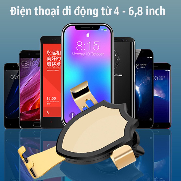 [Nhôm + ABS] Giá đỡ điện thoại kẹp cửa gió điều hòa ô tô xe hơi xoay 360 độ