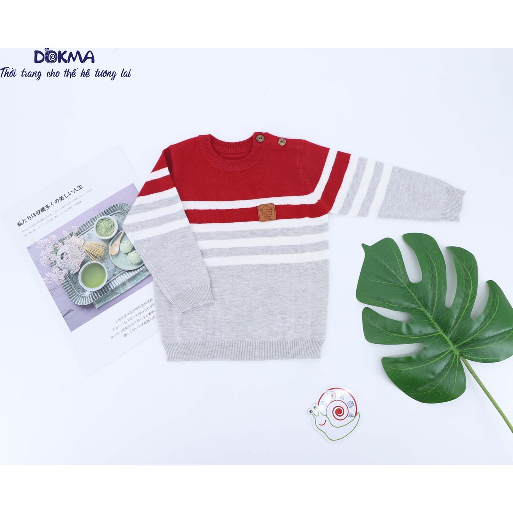 DA446 Áo len cổ tròn dài tay BT DOKMA (6-24m)