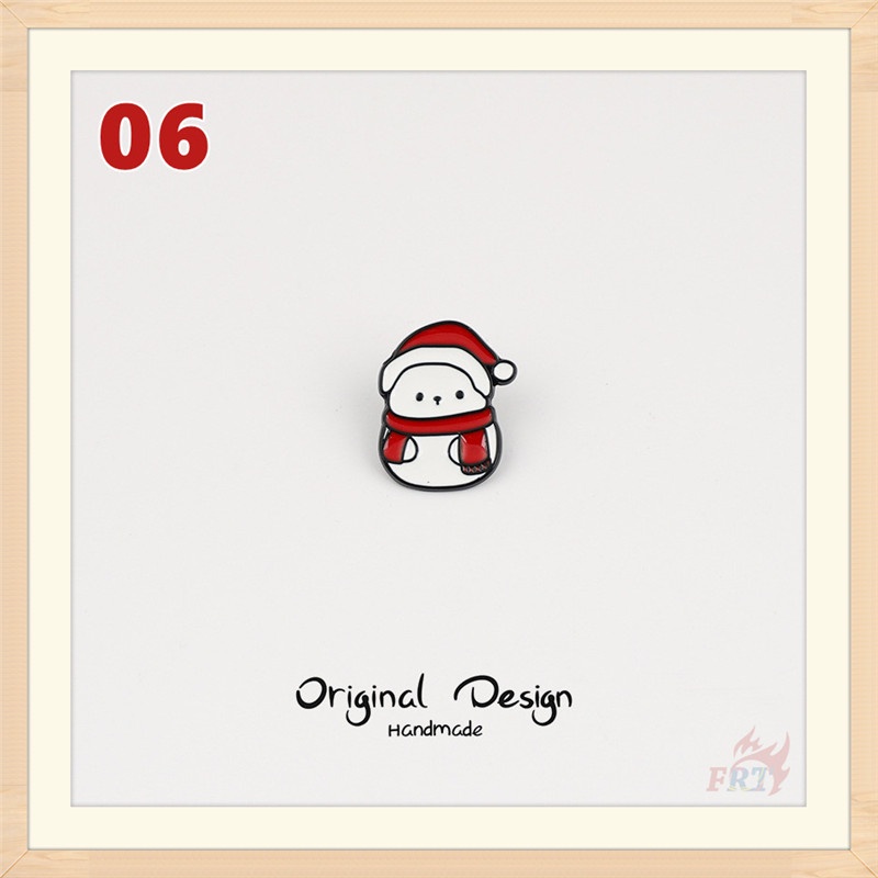 ★ Ghim Cài Áo Hình Ông Già Noel / Tuần Lộc / Bánh Gừng / Người Tuyết / Cây Thông Giáng Sinh ★ 1 Huy Hiệu Cài Áo Ba Lô Tráng Men Vẽ Nguệch Ngoạc