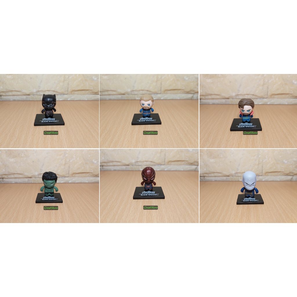 Mô hình Avenger chibi dễ thương nhiều mẫu có đế 4 cm