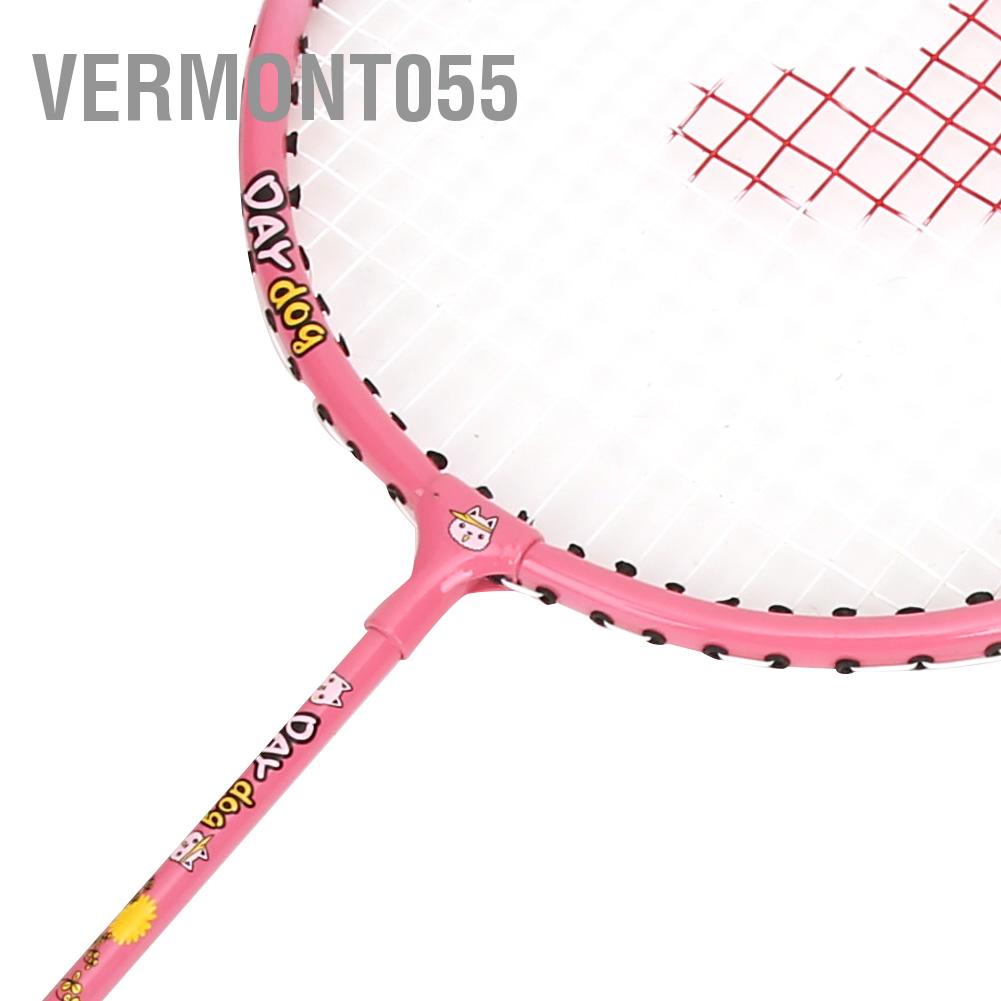 Vermont055 A Pair Aluminium Alloy Cartoon Children Badminton Racket Outdoor Sports Leisure Toy