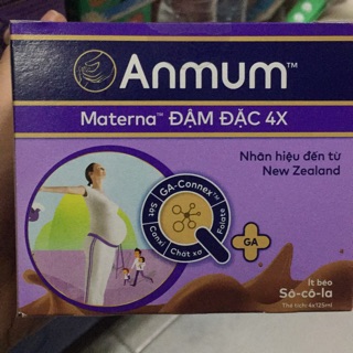 Sữa bầu anmum nước vị sô cô la . 1 lốc 4 h 125 ml date 10/11/21