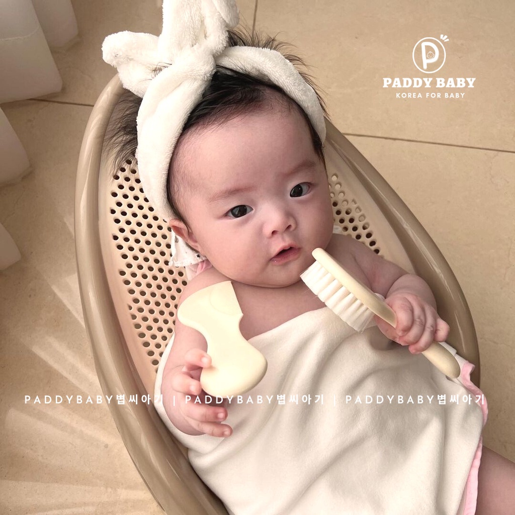 Set lược chải đầu massage cho bé từ sơ sinh Bliss Bebe Hàn Quốc