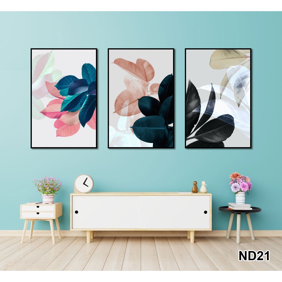 [Giảm giá thần tốc] Tranh treo tường CAO CẤP 3 bức phong cách hiện đại Bắc Âu 16, tranh hoa mẫu đơn trang trí phòng khác