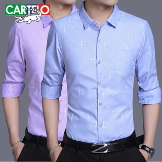Áo sơ mi tay dài in họa tiết trẻ trung thời trang mùa xuân