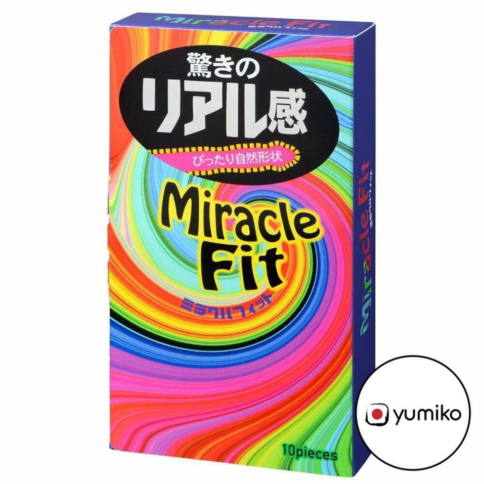 Hộp 10c Bao Cao Su SAGAMI MIRACLE FIT - Siêu Mỏng Ôm Sát 49mm - Made In Japan xịn