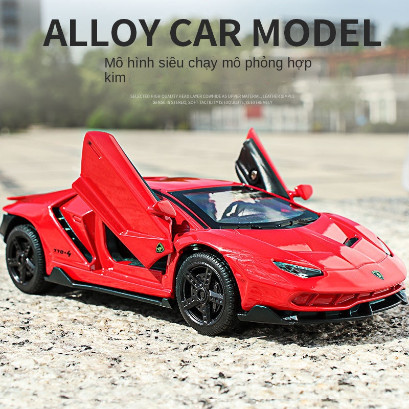 ⊙◑✶Lamborghini ô tô mô phỏng trẻ em ô tô thể thao Bugatti ô tô đồ chơi cậu bé trang trí xe ô tô hợp kim mô hình