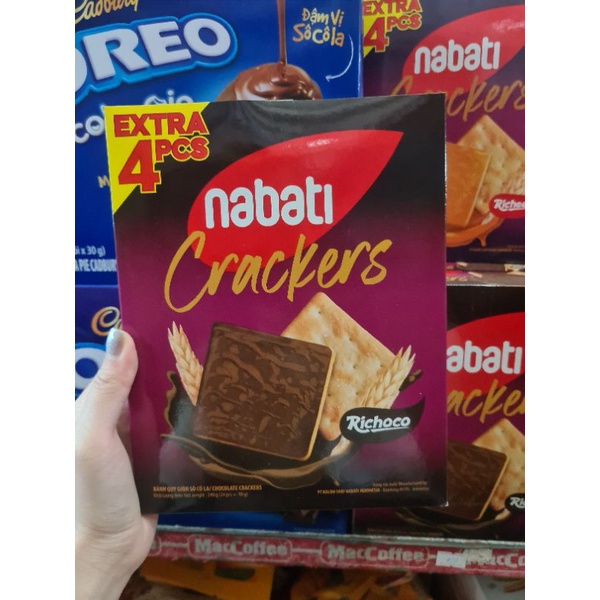 Bánh Nabati crackers giòn socola hộp 240g