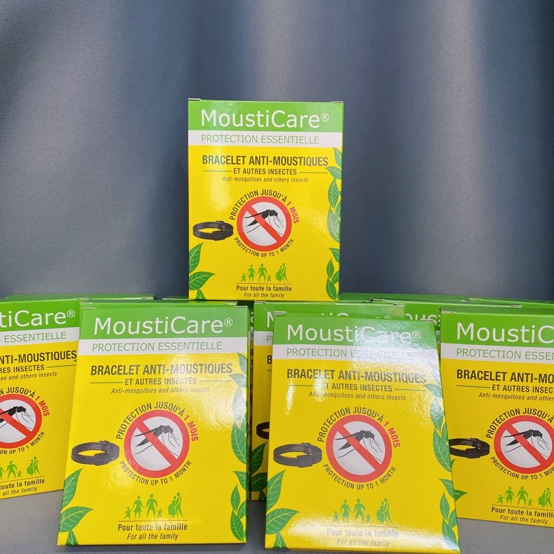 [Pháp, Chống nước ] VÒNG DEO TRÁNH MUỖI  MOUSTICARE AN TOÀN CHO CẢ GIA ĐÌNH