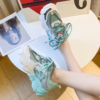 Giày sneaker thể thao pha màu 2 loại dây