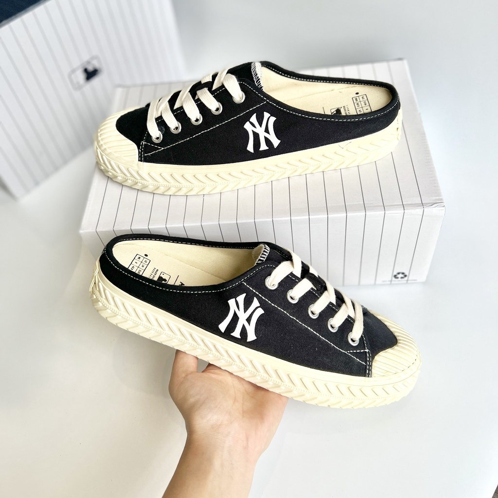 [New] Giày Sục MLB Mule Màu Đen Origin, Monogram NY Chính Hãng