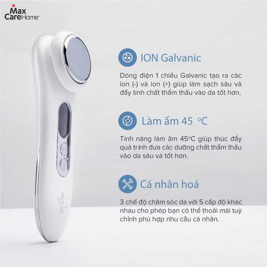 Máy Đẩy Tinh Chất ION Nóng Lạnh Maxcare Max888PRO | Làm sạch sâu - Cấp ẩm - Trẻ hoá da - Thương Hiệu Nhật Bản