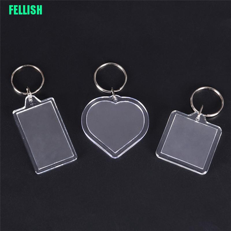 5 Móc khóa phối khung ảnh nhựa trong suốt tiện dụng
