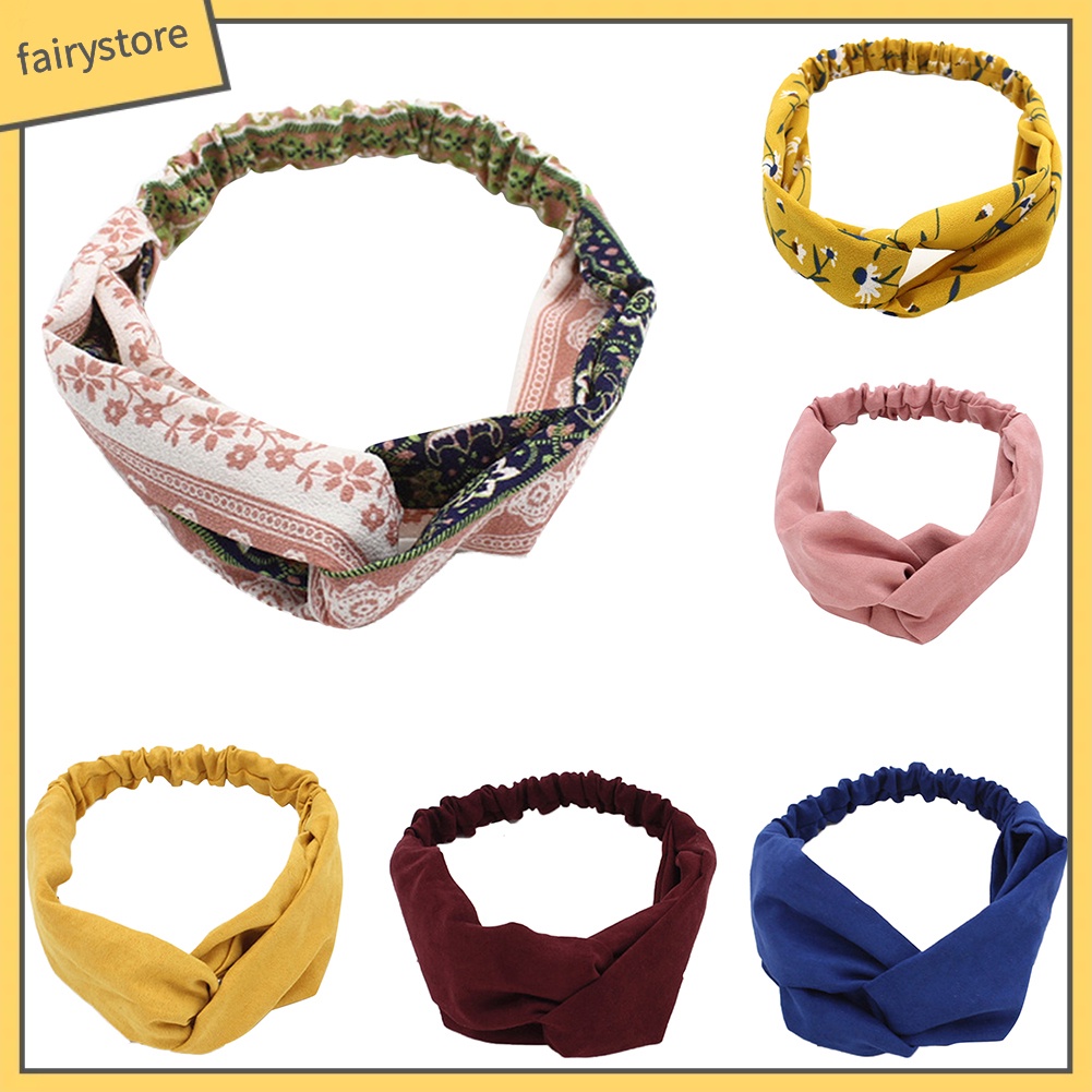 Băng Đô Cài Tóc Màu Trơn Thiết Kế Đơn Giản Cho Nữ