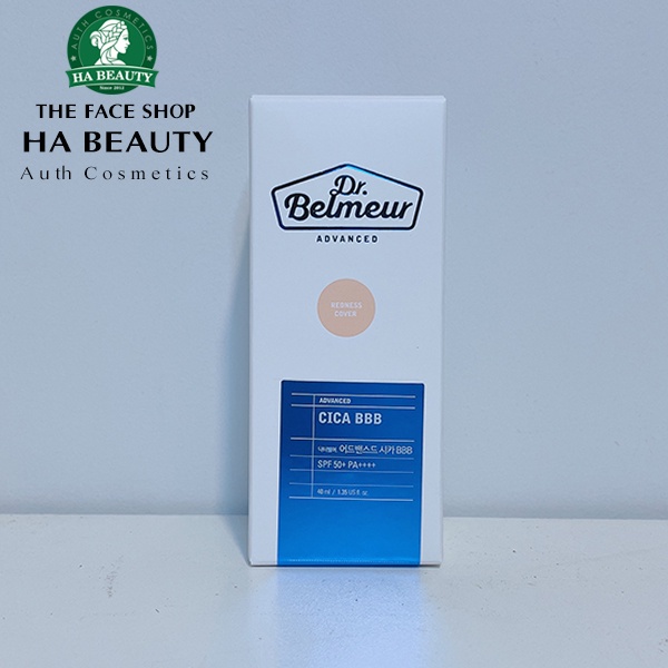 Kem nền che khuyết điểm trang điểm dưỡng da chống nắng The Face Shop Dr Belmeur Advanced Cica BBB 40ml SPF50+PA+++