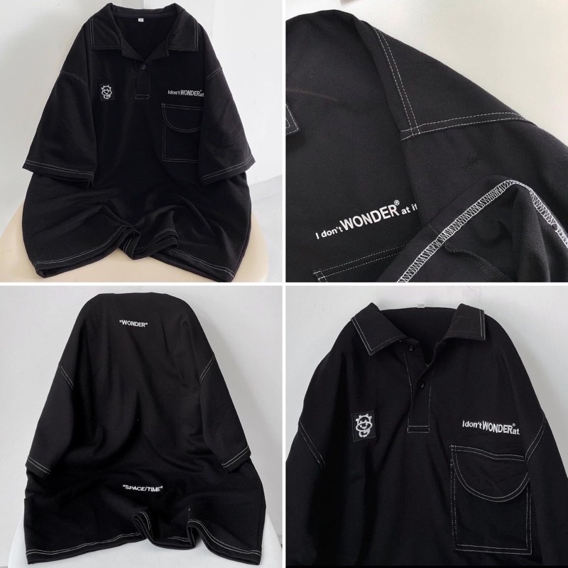 Áo phông - áo thun Polo oversize form rộng - Polo cộc tay WONDO❤️ [FREESHIP] | BigBuy360 - bigbuy360.vn
