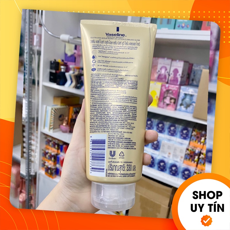 [Chính hãng] Sữa dưỡng thể Vaseline 10x Healthy Bright Gluta Hya Serum Flawless Glow