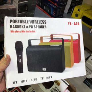 Loa Bluetooth Kimiso YS A36 kèm Micro không dây hát karaoke siêu hay