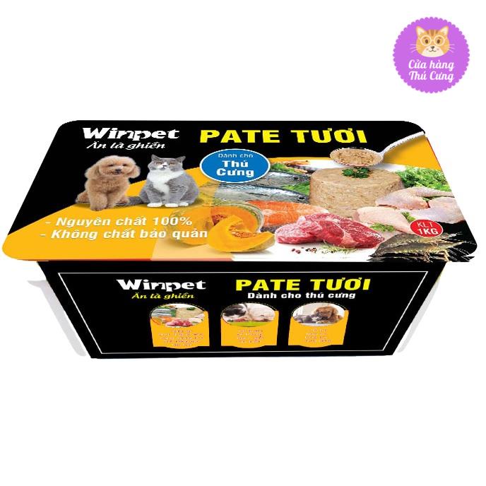 Pate tươi cho chó mèo Win Pet nhiều Vị gà, cá, hỗn hợp Thịt heo nạt Trọng lượng 1kg