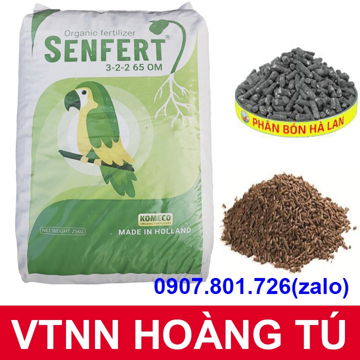 Gói 1kg - Phân bón hữu cơ SENFERT nhập khẩu Hà Lan - Dùng cho rau sạch vườn hữu cơ, Hoa và cây cảnh