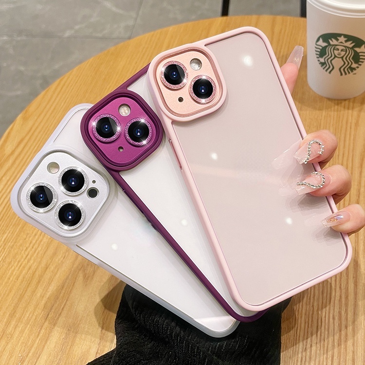 Ốp Điện Thoại Trong Suốt Màu Gradient Bảo Vệ Ống Kính Máy Ảnh Cho iPhone 13 Pro Max 1