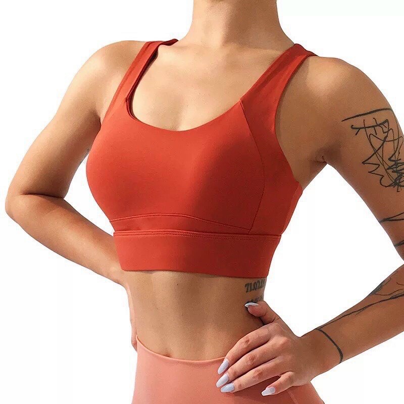 Áo Bra Tập Gym Yoga Nữ Sẵn Mút Đan Dây Cài Sau Nâng Giữ Ngực Tốt