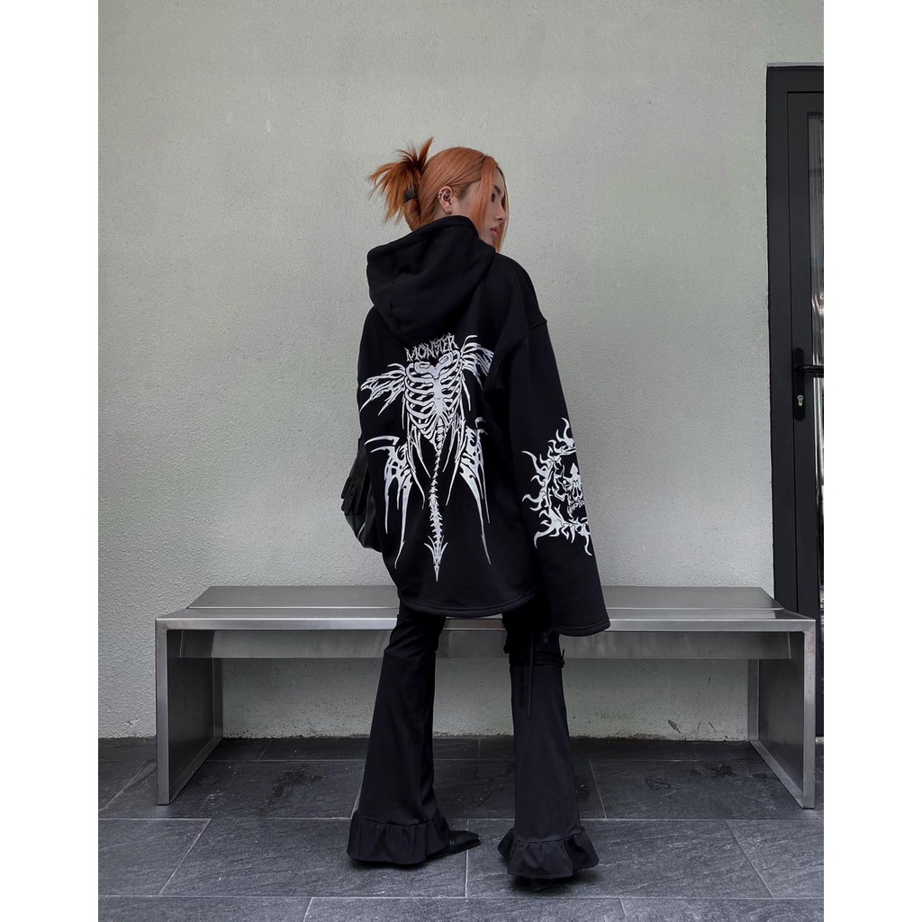 Áo hoodie VAH studio monster Áo khoác nỉ hoodie vah.studio chất nỉ bông hàng vah chính hãng - Gin Store