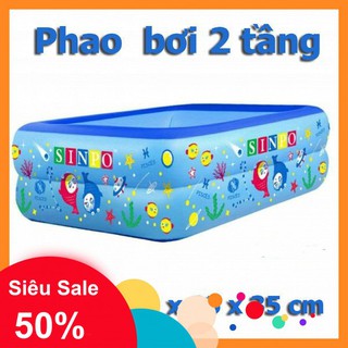 Bể bơi, phao bơi trẻ em 1,2m chữ nhật 2 tầng