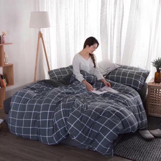 Bộ chăn ga gôi MUJI ( chăn có ruột riêng) xuất nhật cao cấp