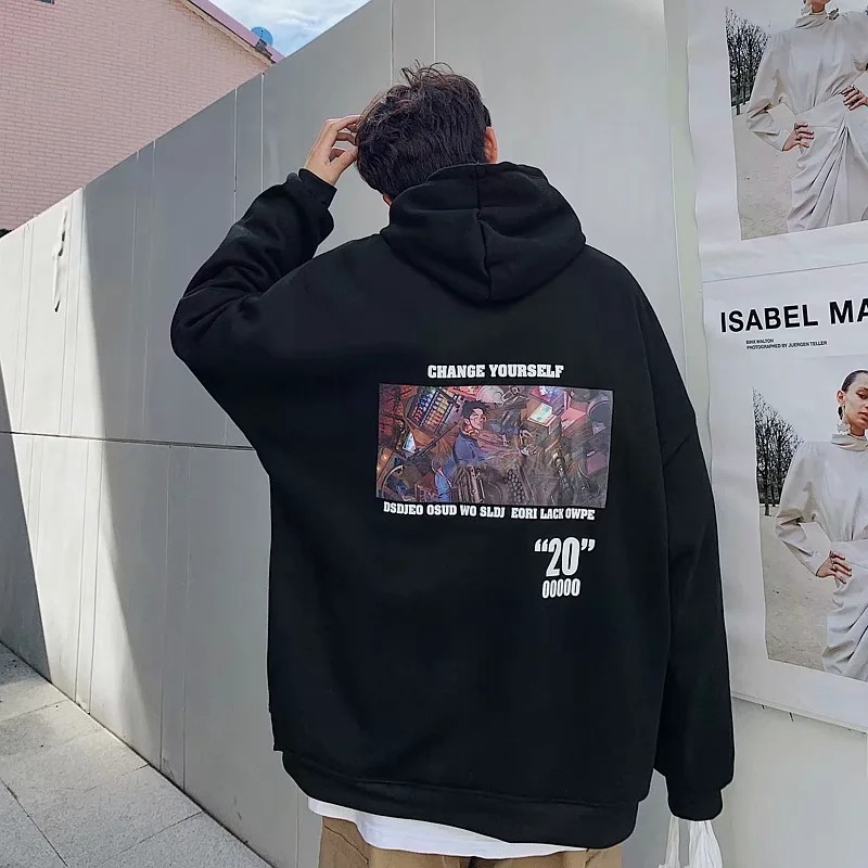 Áo hoodie &quot;03&quot; thiết kế form rộng unisex phong cách năng động