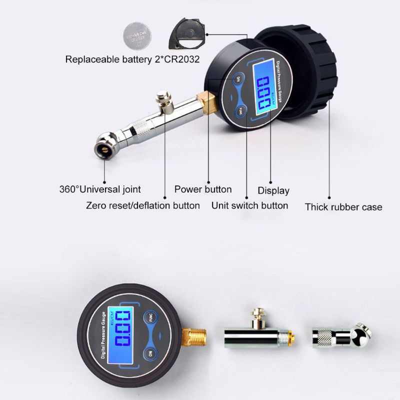 Đồng Hồ Đo Áp Suất Lốp Xe Hơi 0-200PSI