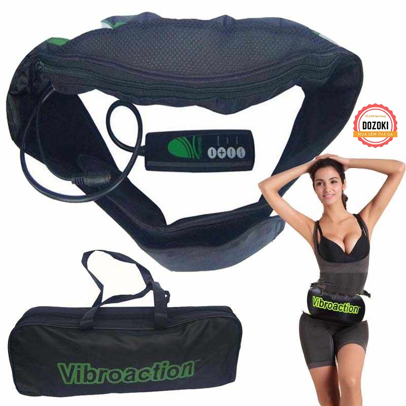 Máy Massage Bụng Đùi Cao Cấp Tại Nhà - Đai Massage Giảm Béo Mỡ Bụng Vibroaction